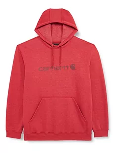 Carhartt Męska bluza o luźnym kroju, średnio-ciężka bluza z logo-grafiką, Chili nakrapiane, L - Bluzy męskie - miniaturka - grafika 1