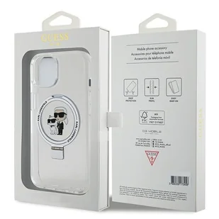 Etui Karl Lagerfeld KLHMP14SHMRSKCH Apple iPhone 14 / 15 hardcase Ring Stand Karl&Choupettte MagSafe biały/white - Etui i futerały do telefonów - miniaturka - grafika 9