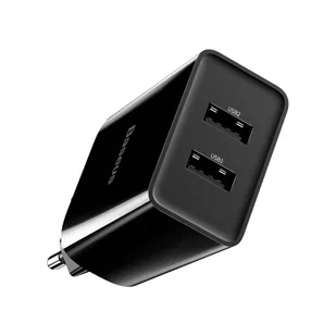 Baseus ładowarka sieciowa 2x USB 2.1A 10,5W czarny (CCFS-R01) - Ładowarki do telefonów - miniaturka - grafika 4