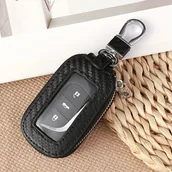 Inne - 1 szt. Uniwersalny futerał na klucze ze skóry ekologicznej z antypoślizgowym wzorem z włókna węglowego, etui ochronne na kluczyki samochodowe, unisex - miniaturka - grafika 1