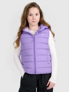 4F Bezrękawnik puchowy z wypełnieniem syntetycznym dziewczęcy - fioletowy 122 (6-7 lat) - Kurtki i płaszcze dla dziewczynek 4F Bezrękawnik puchowy z wypełnieniem syntetycznym dziewczęcy - fioletowy 122 (6-7 lat) - Kurtki i płaszcze dla dziewczynek - miniaturka - grafika 1
