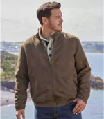 Kurtki męskie - Kurtka ze sztucznego zamszu podszyta polarem Mężczyzna Atlas For Men - Kolor : Brązowy - Rozmiar : M - miniaturka - grafika 1