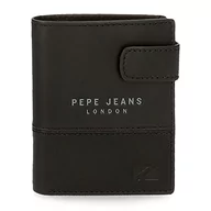 Portfele - Pepe Jeans Kingdom Portfel pionowy z zapięciem na kliknięcie, unikalny, Czarny, única, Portfel pionowy z zamknięciem kliknięcia - miniaturka - grafika 1