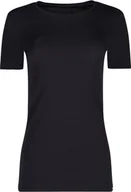 Koszulki i topy damskie - Koszulka damska SKINY - T-shirt, bawełna, okrągły dekolt, krótki rękaw, jednokolorowy Czarny 38 - miniaturka - grafika 1