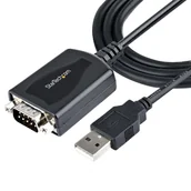 Adaptery i przejściówki - StarTech 1P3FPC-USB-SERIAL zmieniacz płci / kabli DB-9 USB Type-A (4 pin) USB 2.0 Czarny - miniaturka - grafika 1