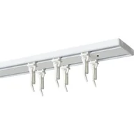 Karnisze - Szyna sufitowa DECASTYL z agrafkami podwójna 150 cm Biały - miniaturka - grafika 1