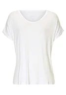 Koszulki i topy damskie - Betty & Co Damska koszulka basic, jednokolorowa, biały, S - miniaturka - grafika 1