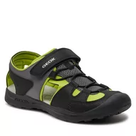 Buty dla chłopców - Sandały Geox J Vaniett Boy J455XA 015CE C0802 D Black/Lime - miniaturka - grafika 1