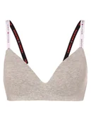 Biustonosze - Tommy Hilfiger Damski biustonosz Kobiety Dżersej szary marmurkowy, S/M - miniaturka - grafika 1