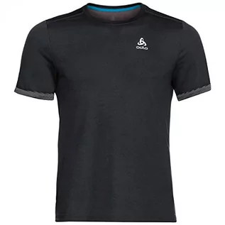 Koszulki męskie - ODLO męski BL Top Crew Neck S/S Nikko f-Dry T-Shirt, czarny, xl 550322 - grafika 1