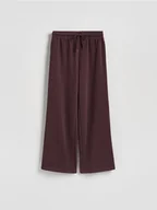 Spodnie damskie - Reserved - Bawełniane spodnie dresowe - mahoniowy - miniaturka - grafika 1