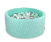 Suche baseny - Suchy basen minky H-40 cm z piłkami 200szt.- miętowy - miniaturka - grafika 1