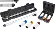Klucze i nasadki - Klucz dynamometryczny 1/2" 28-210nm + Nasadki udarowe do felg aluminiowych, kpl 17, 19, 21 mm  - miniaturka - grafika 1