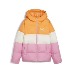 Młodzieżowa ocieplana kurtka z kapturem z poliestru PUMA Mauved Out Pink - Kurtki damskie - miniaturka - grafika 1