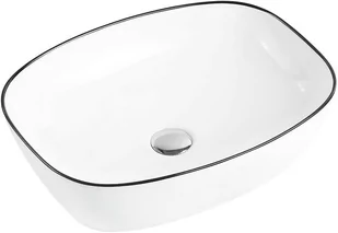 Mexen Lita umywalka nablatowa 49 x 37 cm, biała/czarna - 22124907 - Umywalki - miniaturka - grafika 1