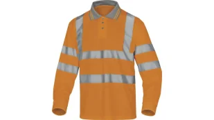 Delta Plus Polo ostrzegawcze z poliestru kolor pomarańczowy rozmiar 3XL METEOOR3X METEOOR3X - Odzież robocza - miniaturka - grafika 1