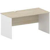 Biurka - Biurko FUTURE do parawanu, 1700 x 800 x 740 mm, biały/dąb - miniaturka - grafika 1