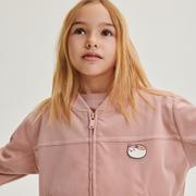 Bluzki dla dziewczynek - Reserved - Rozpinana bluza z aplikacją - Różowy - miniaturka - grafika 1