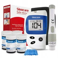 Glukometry i akcesoria dla diabetyków - Glukometr Sinocare SAFE ACCU2 mg/dl z 100 paskami i 100 lancetami - miniaturka - grafika 1