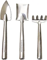 Pozostałe narzędzia ogrodowe - Zestaw 3 mini narzędzi ręcznych do ogrodu ze stali nierdzewnej, łopata, kielnia, grabki, gadżet do roślin doniczkowych, zestaw narzędzi ogrodniczych.. - miniaturka - grafika 1