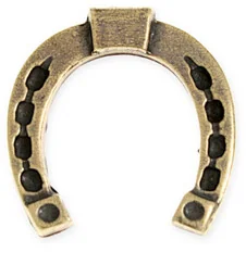 FIGURKA ZŁOTA PODKOWA AMULET podkowa dla miłośników koni symbole jeździeckie (aj2248) - Figurki dekoracyjne - miniaturka - grafika 1