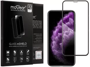 moVear 3D PRO-E - Szkło hartowane do Apple iPhone 11 Pro Max / Xs MAX (6.5") na Cały Ekran | Do Etui, fullGlue, 9H - Szkła hartowane na telefon - miniaturka - grafika 1