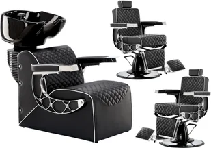 Connor zestaw myjnia fryzjerska i 2x fotel barberski hydrauliczny obrotowy podnóżek do salonu fryzjerskiego myjka ruchoma misa ceramiczna armatura bateria słuchawka - Meble fryzjerskie Connor zestaw myjnia fryzjerska i 2x fotel barberski hydrauliczny obrotowy podnóżek do salonu fryzjerskiego myjka ruchoma misa ceramiczna armatura bateria słuchawka - Meble fryzjerskie - miniaturka - grafika 1