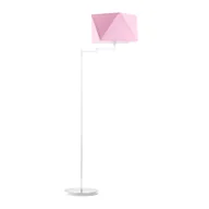 Lampy stojące - Regulowana lampa podłogowa dla dzieci SANTIAGO z różowym abażurem - miniaturka - grafika 1