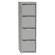 Szafy biurowe - KOVONA Metalowa szafa kartotekowa A4, 4 szuflady, kolor szary G23040.2.09.2B2B - miniaturka - grafika 1