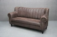 Sofy i kanapy - Sofa Barock 196 Cm Brązowa Trzyosobowa B 6699 - miniaturka - grafika 1