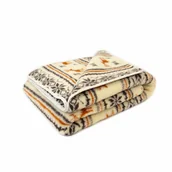 Koce - Koc wełniany merynos 160X200 Lana czarne czerwone wzory Wyroby rehabilitacyjne i rozgrzewające - miniaturka - grafika 1