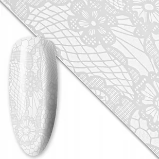 Folia transferowa do paznokci 80 cm White Nr 22 - Ozdoby do paznokci - miniaturka - grafika 1