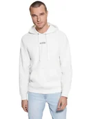 Bluzy męskie - Guess Biała Męska Bluza Z Kapturem L - miniaturka - grafika 1