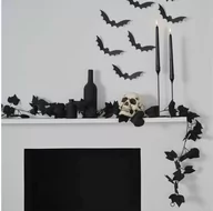 Halloween - Girlanda Srebrne listki - 175 cm - 1 szt. - miniaturka - grafika 1