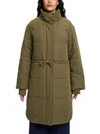 Płaszcze damskie - ESPRIT Z recyklingu: pikowany płaszcz z podszewką polarową, zielony khaki, L - miniaturka - grafika 1