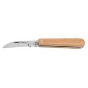 Nożyce i noże - Nóż nożyk monterski składany drewniane okładki NEO 63-015 - miniaturka - grafika 1