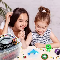 Prace ręczne dla dzieci - Koraliki Do Prasowania Iron Beads+Szablony 6000Szt - miniaturka - grafika 1