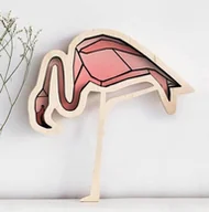 Lampy stojące - Lampka nocna ścienna różowy flaming - miniaturka - grafika 1