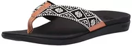 Klapki i japonki damskie - Reef Ortho-Bounce Woven japonki damskie, czarny - czarny biały - 37.5 EU - miniaturka - grafika 1