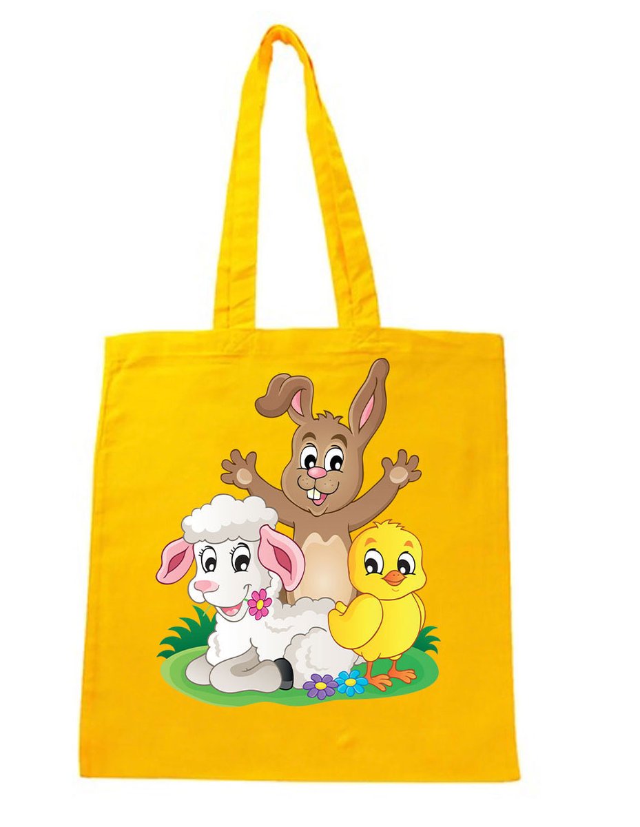 TORBA ŻÓŁTA NA RAMIĘ ŚWIĄTECZNA WIELKANOC ZAJĄC