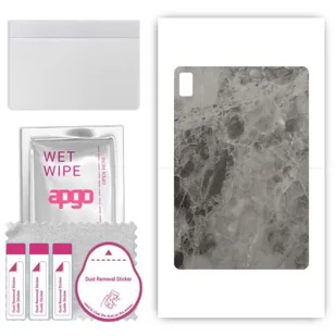 folia naklejka skórka strukturalna na TYŁ do Blackview Tab 12 Pro - Marmur Czarny - apgo SKINS - Akcesoria do tabletów i e-booków - miniaturka - grafika 1