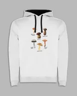 Bluzy męskie - BLUZA Z KAPTUREM GRZYBY POLSKIE Biały S - miniaturka - grafika 1