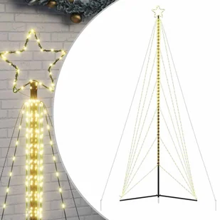 vidaXL Lampki choinkowe, 861 ciepłych białych LED, 478 cm - Ozdoby bożonarodzeniowe - miniaturka - grafika 1