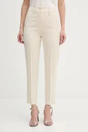 Spodnie damskie - Joop! spodnie damskie kolor beżowy fason cygaretki high waist 30100482 - miniaturka - grafika 1