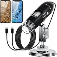 Mikroskopy i lupy - Mikroskop Cyfrowy 1600X Z Regulowanym Oświetleniem Do Precyzyjnych Zadań - miniaturka - grafika 1