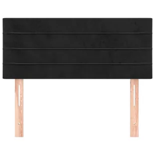 Lumarko Zagłówek do łóżka, czarny, 80x5x78/88 cm, aksamit - Inne meble do sypialni - miniaturka - grafika 4