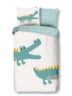 Pościel dla dzieci - Good Morning Komplet pościeli renforcé w kolorze zielono-białym - miniaturka - grafika 1