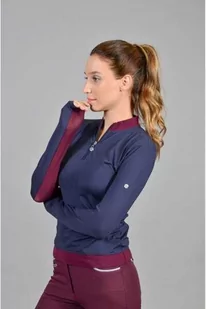 Harcour Bluzka damska PEPITA AW 22/23 - navy - Koszulki jeździeckie - miniaturka - grafika 1