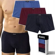 Majtki męskie - Bokserki Męskie Bawełniane 3 Pary Dopasowane Atlantic 3Mh-197 - Xl - miniaturka - grafika 1
