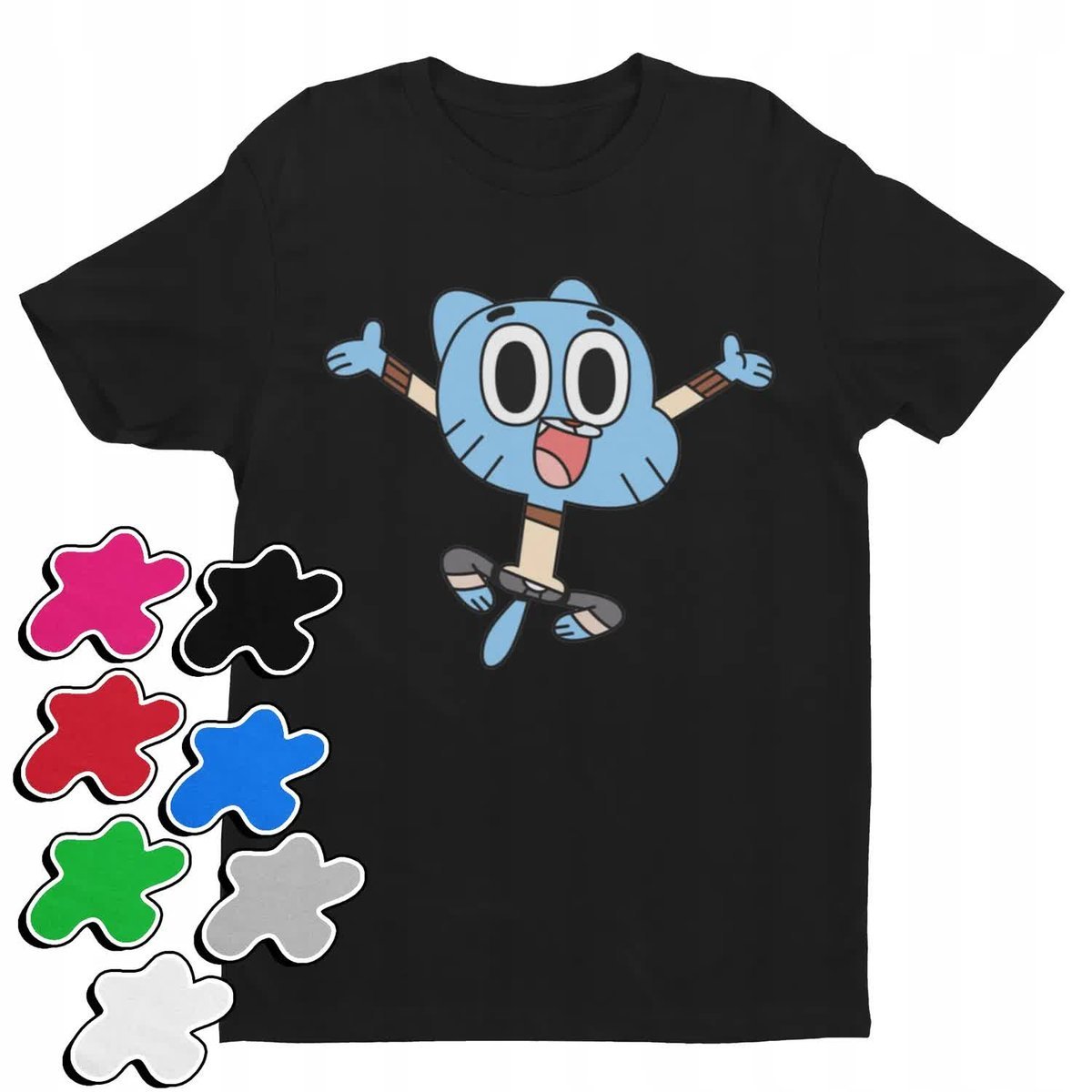 Koszulka T-Shirt Dziecięca Z Nadrukiem Gumball Darwin Różne -M 134-140